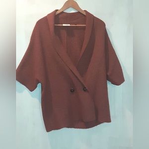 CABI Cap Sleeve Double Breasted Sweater